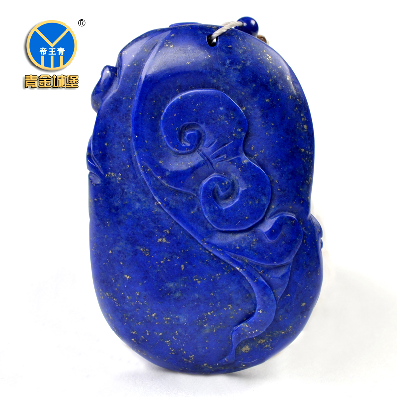 青金石龟鹤延年雕刻件